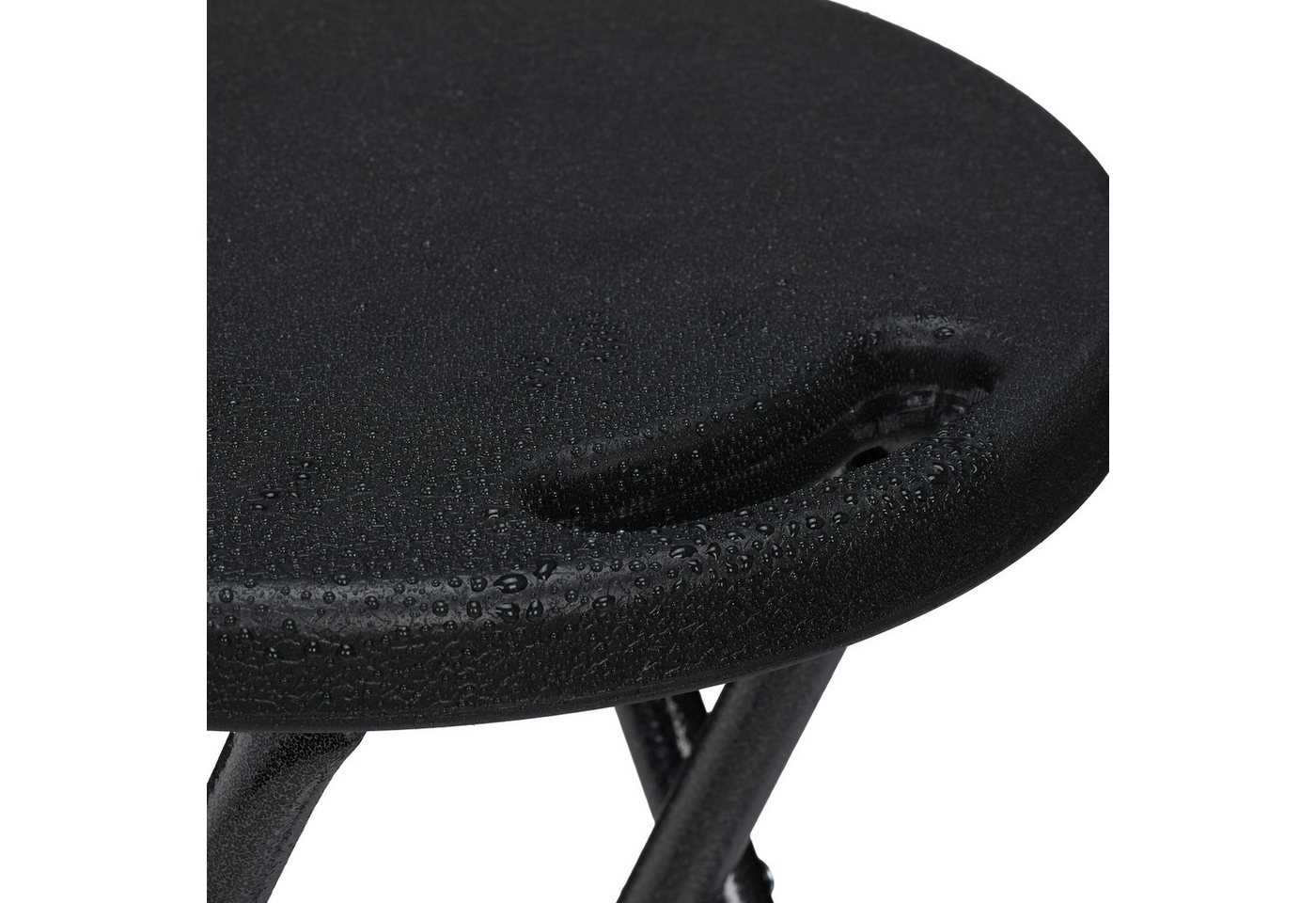 relaxdays Hocker Klapphocker 2er Set (2 St., 2er Set), schwarz – Bild 5 von 5