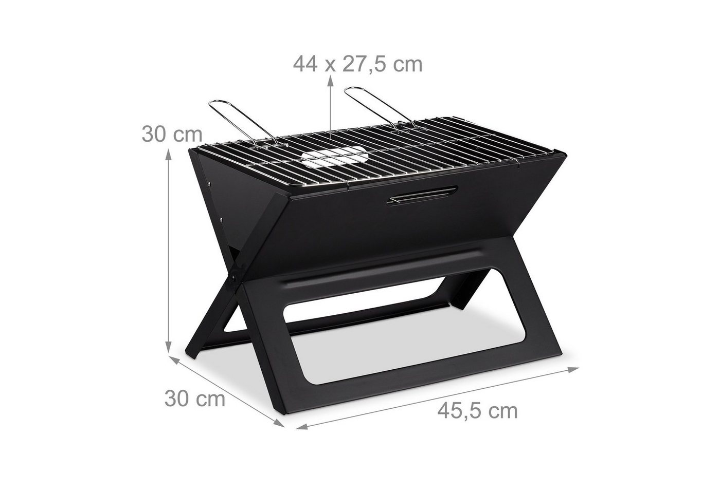 relaxdays Holzkohlegrill Klappgrill – Bild 4 von 5