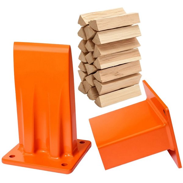relaxdays Holzspalter Manueller Holzspalter, Spaltgutlänge bis 12 cm, Spaltgutdurchmesser bis 8 cm, (2-St)