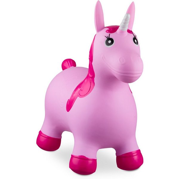 relaxdays Hüpfspielzeug Hüpftier Einhorn, (2-tlg), Pink