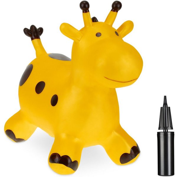 relaxdays Hüpftier Giraffe, (2-tlg)