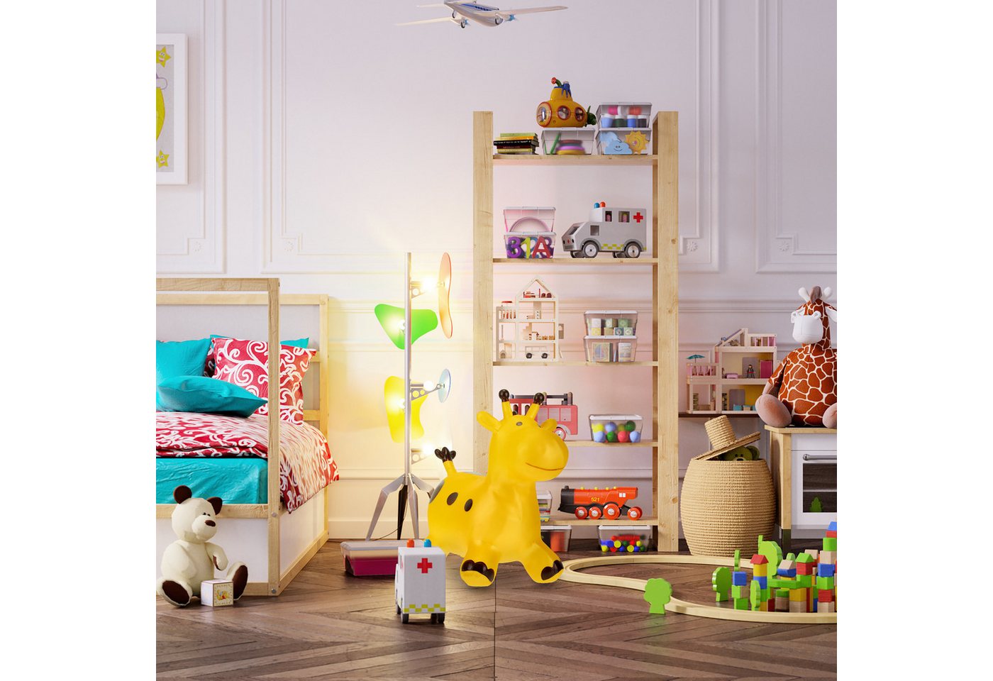 relaxdays Hüpftier Giraffe, (2-tlg) – Bild 2 von 5