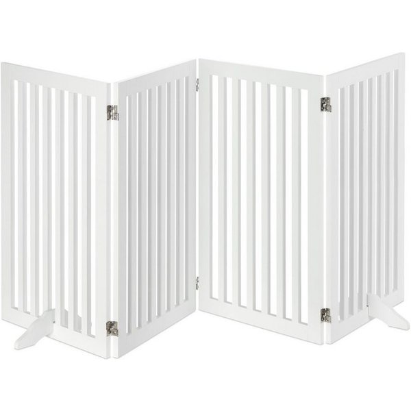 relaxdays Hundegitter Weißes Absperrgitter (4 St), 4 Panel
