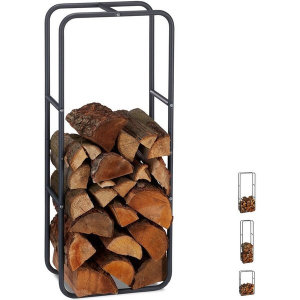 relaxdays Kaminholzregal aus Metall, BxTxH:40x25x100 cm, (1-St), 100 x 40 x 25 cm