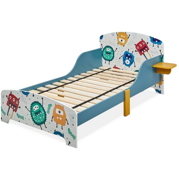 relaxdays Kinderbett kleine Monster mit Ablage (2-tlg)