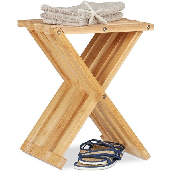 relaxdays Kinderhocker Klapphocker Bambus (1 St)