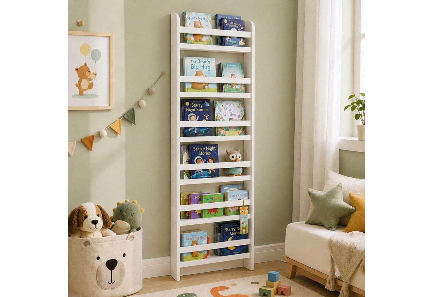 relaxdays Kinderregal Bücherregal Kinder 2 m, 1-tlg. – Bild 5 von 5