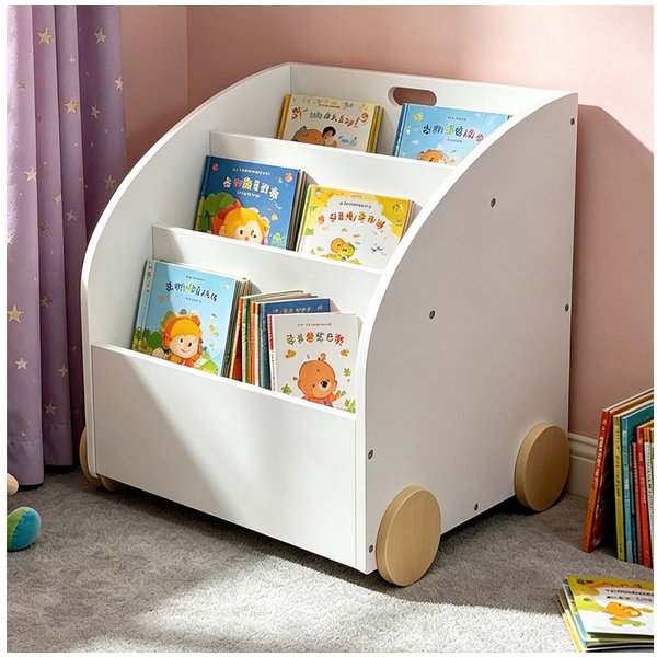 relaxdays Kinderregal Bücherregal Kinder 3 Fächer, 1-tlg.