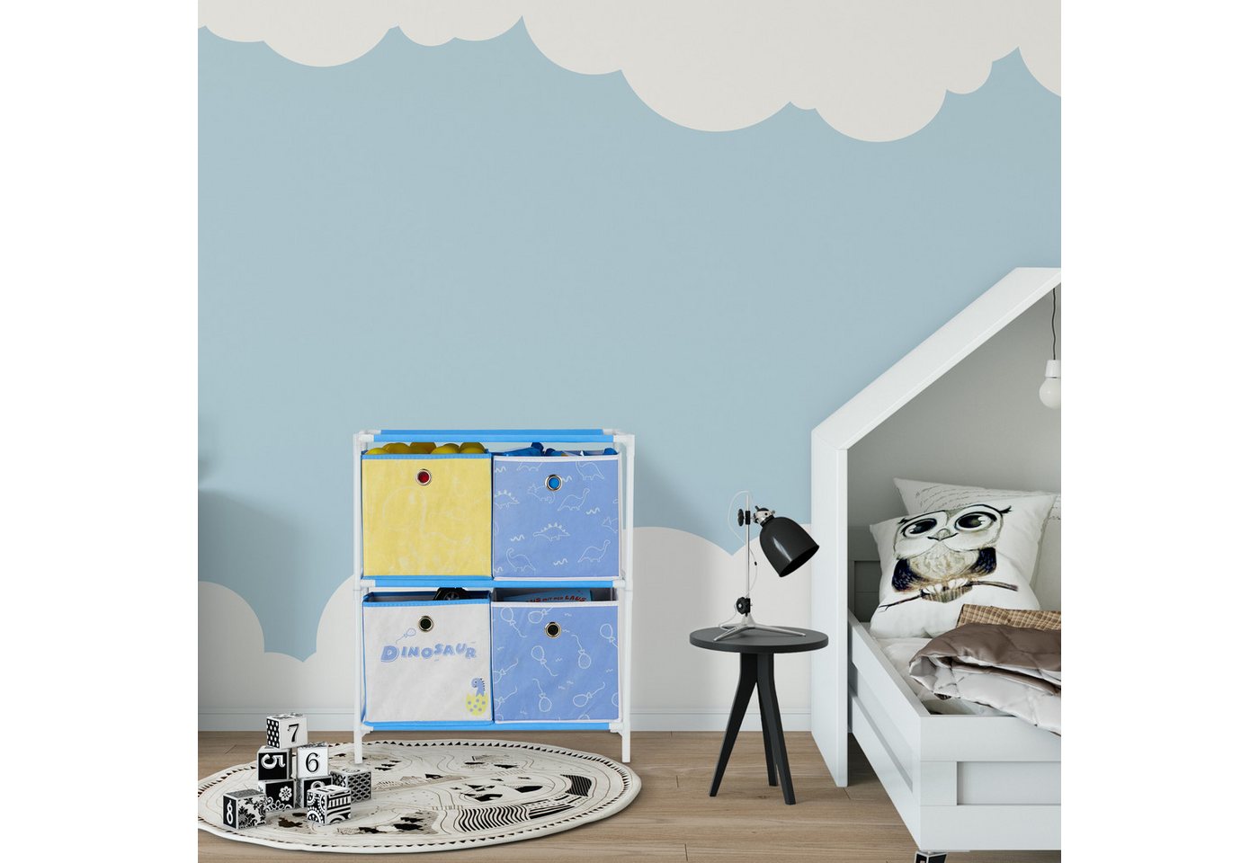 relaxdays Kinderregal Dino mit Boxen, 3-tlg., 3 – Bild 2 von 5