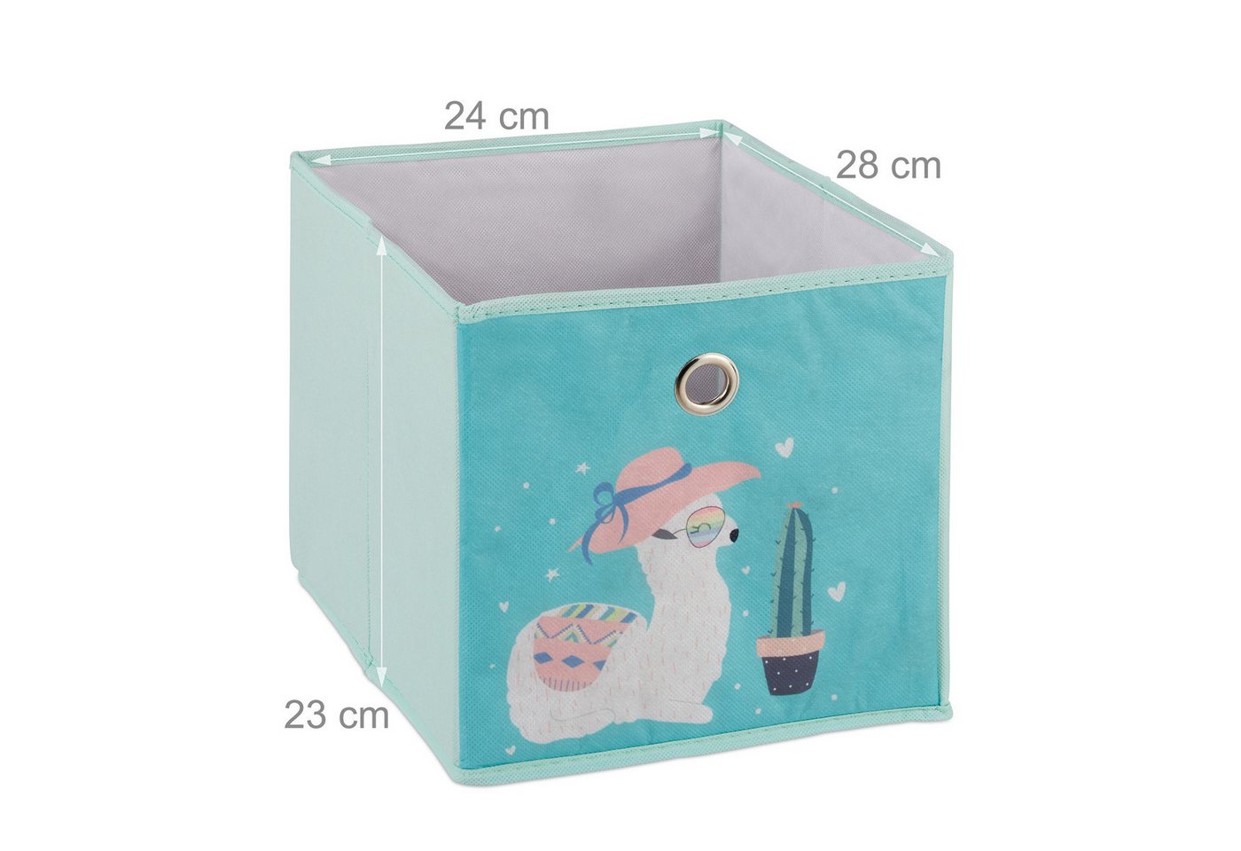 relaxdays Kinderregal Lama mit Boxen, 3-tlg., 3 – Bild 5 von 5