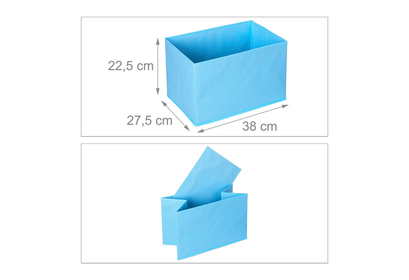 relaxdays Kinderregal mit 4 Stoffboxen, 4-tlg., A – Bild 5 von 5