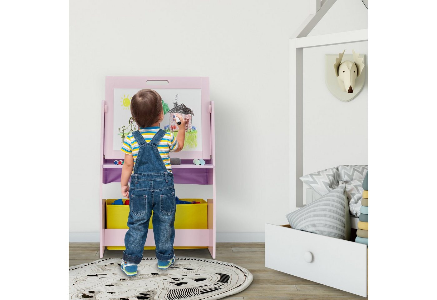 relaxdays Kinderregal mit Tafel, 2-tlg. – Bild 3 von 5