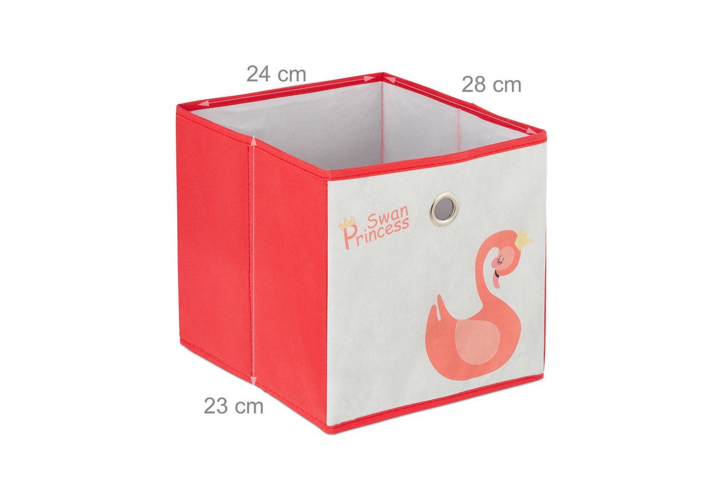relaxdays Kinderregal Schwan mit Boxen, 4-tlg., 4 – Bild 5 von 5