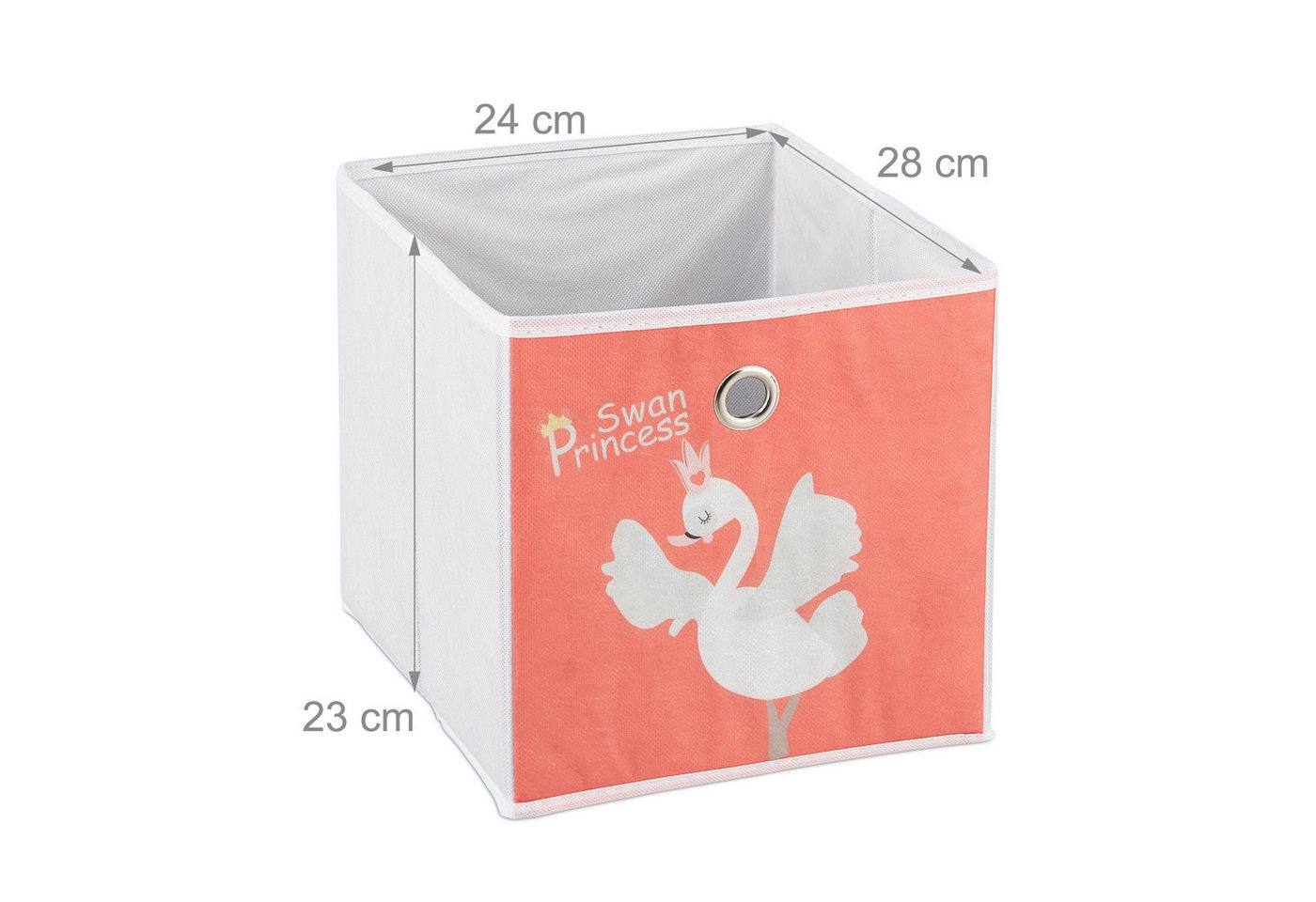 relaxdays Kinderregal Schwan mit Boxen, 3-tlg., 3 – Bild 5 von 5