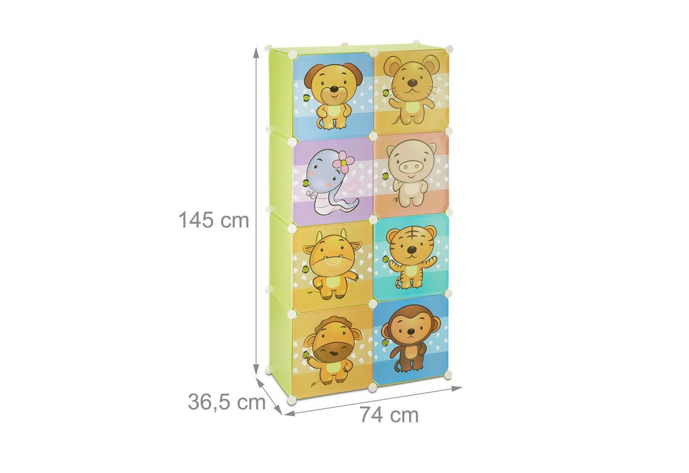 relaxdays Kinderregal Stecksystem, 69-tlg. – Bild 4 von 5