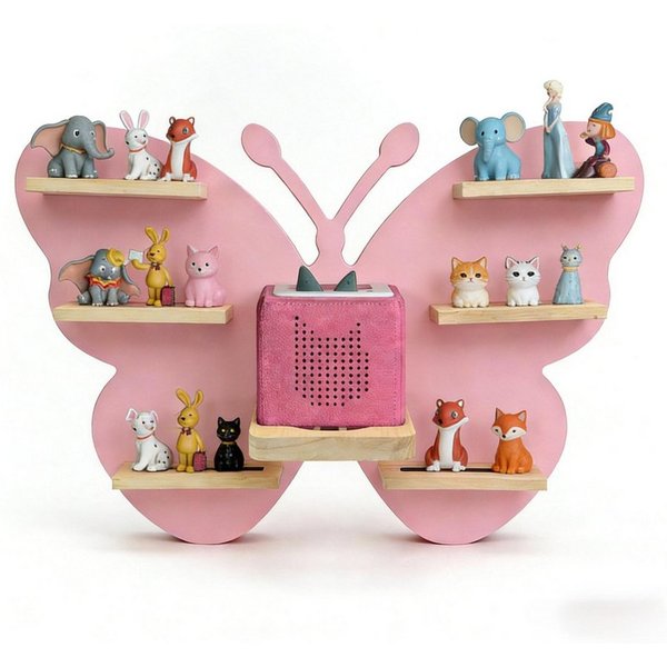 relaxdays Kinderregal Toniebox Regal, Schmetterling