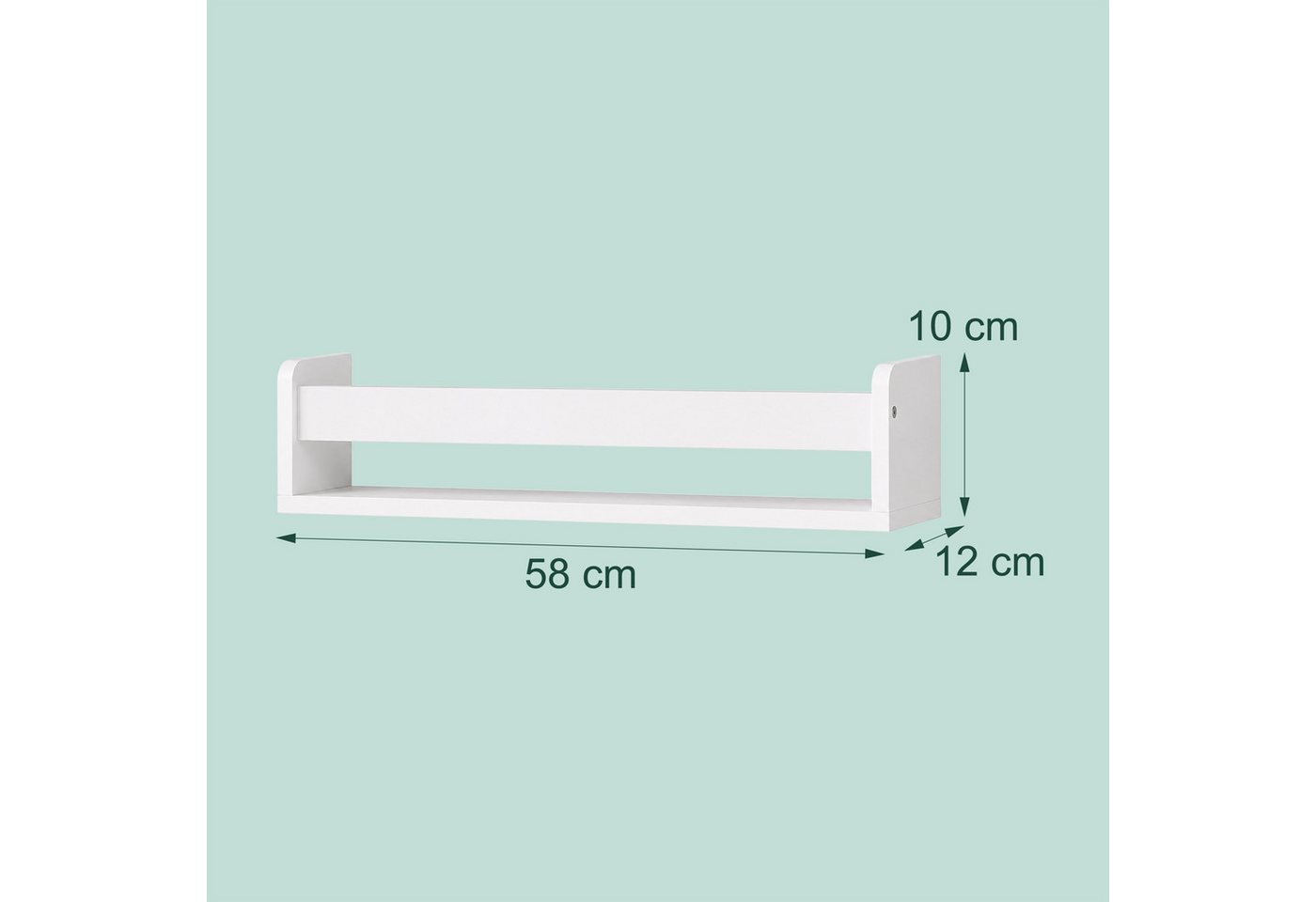 relaxdays Kinderregal Wand im 3er Set, 3-tlg., weiß – Bild 4 von 5