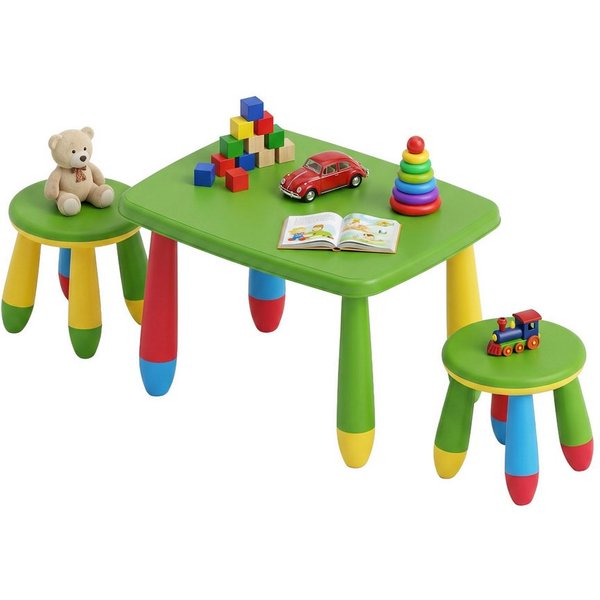 relaxdays Kindersitzgruppe Bunte Kindersitzgruppe, (3-tlg)