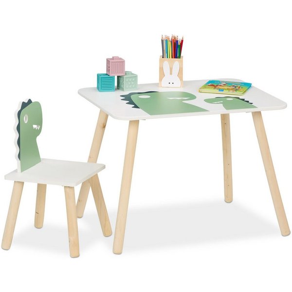 relaxdays Kindersitzgruppe Dinosaurier, (2-tlg)
