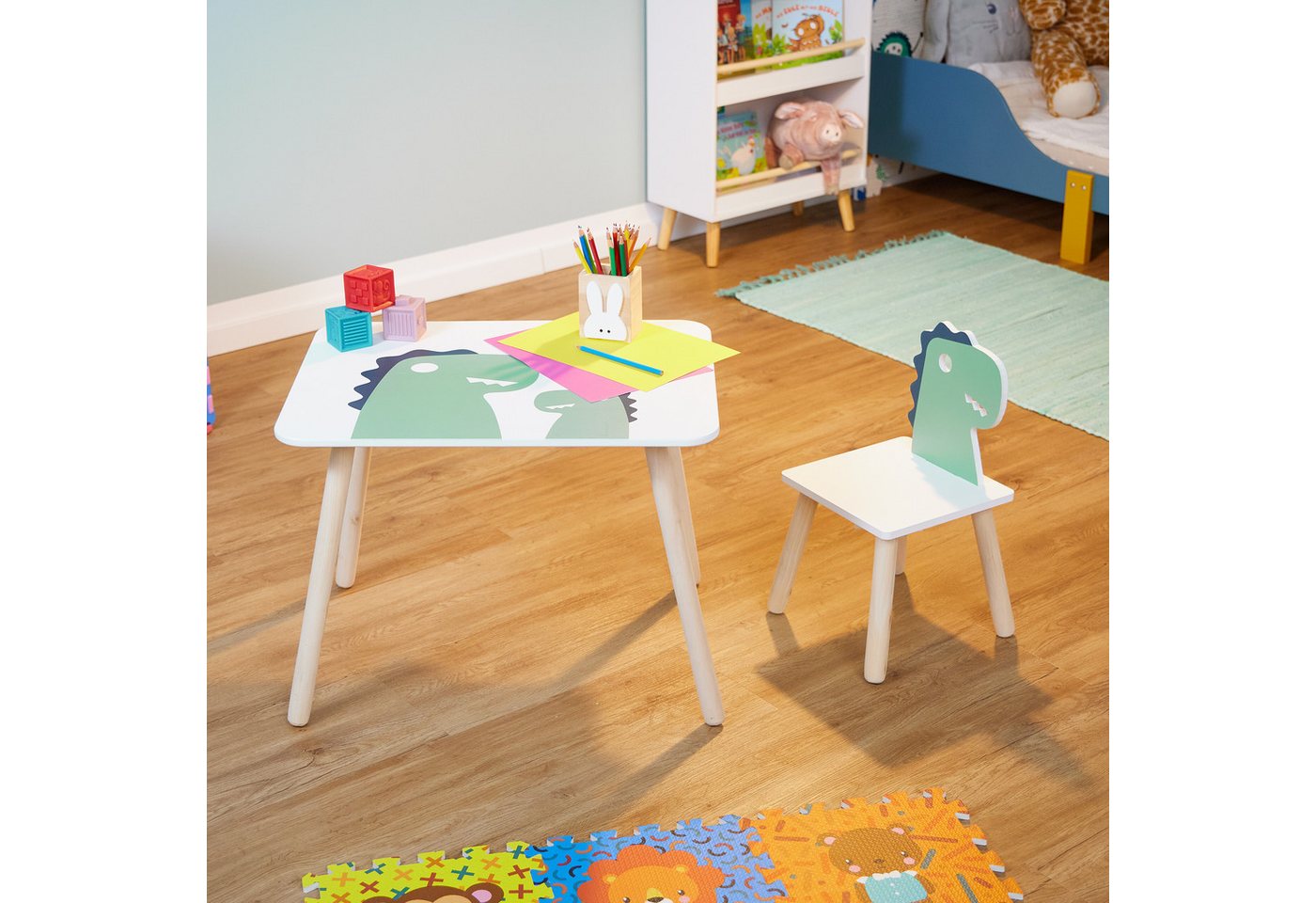 relaxdays Kindersitzgruppe Dinosaurier, (2-tlg) – Bild 2 von 5