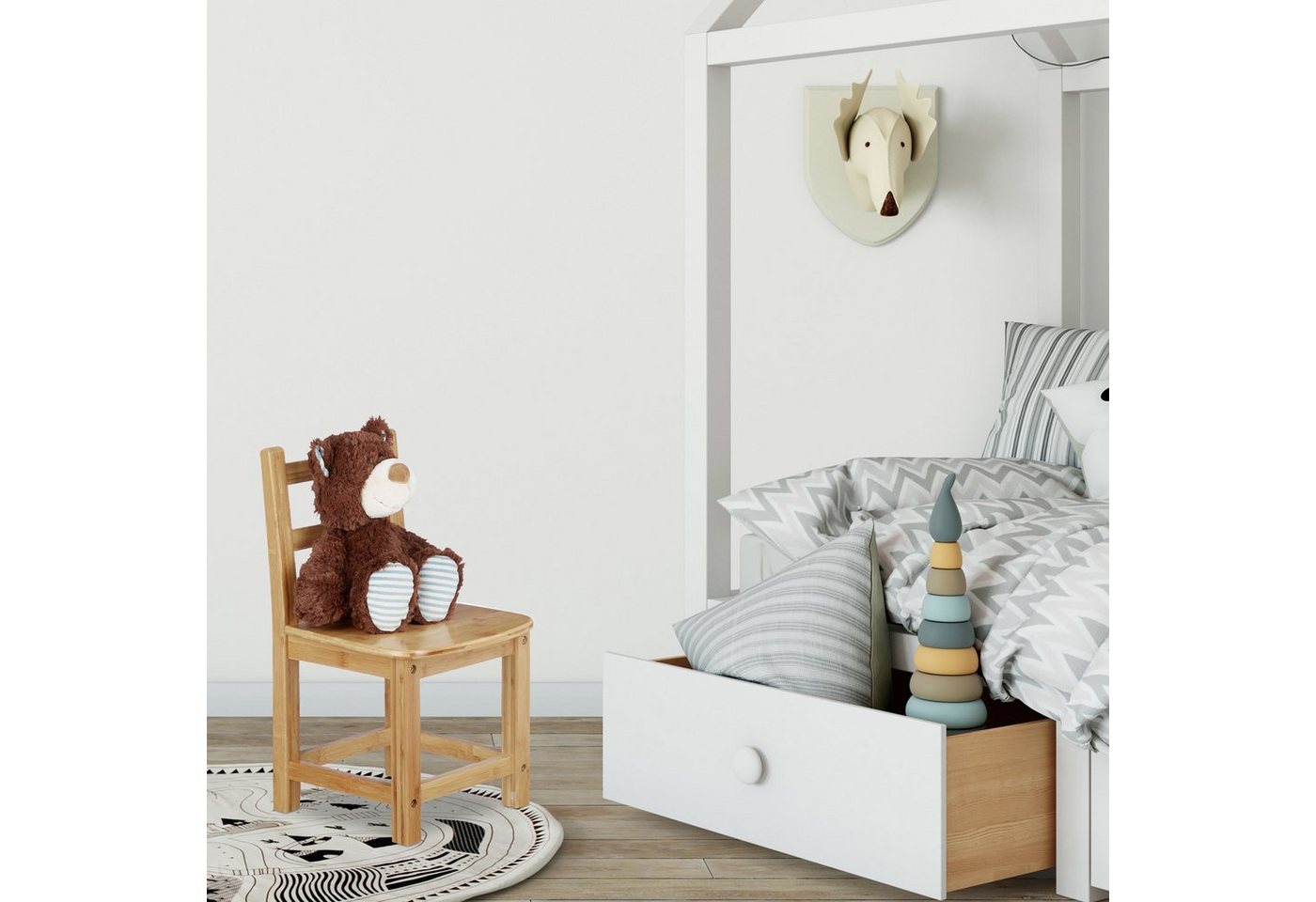 relaxdays Kinderstuhl RUSTICO natur (1 St) – Bild 2 von 5