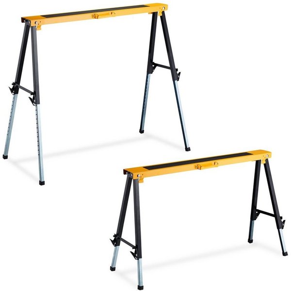 relaxdays Klappbock Arbeitsbock 2er Set höhenverstellbar, 100 kg max. Belastbarkeit, (2-St)