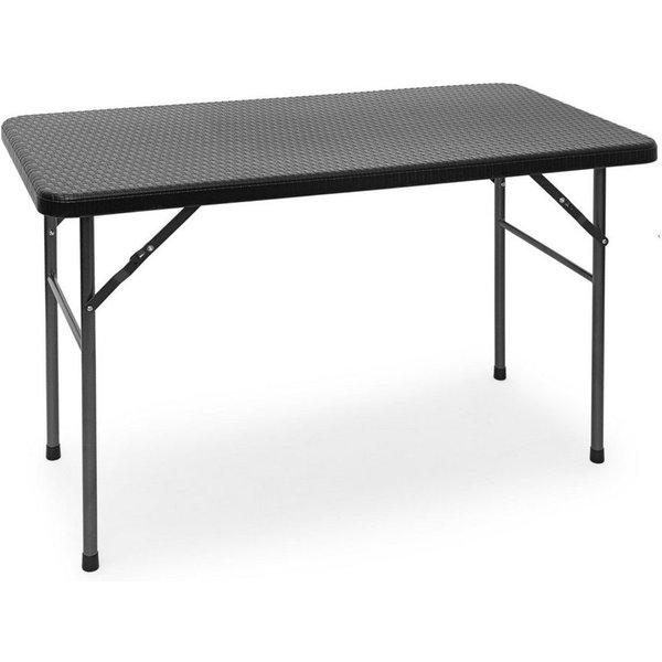 relaxdays Klapptisch Gartentisch klappbar BASTIAN (1-St), Schwarz, Rechteckig