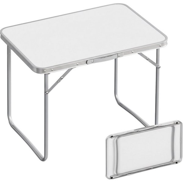 relaxdays Klapptisch Klappbarer Campingtisch (1-St), weiß