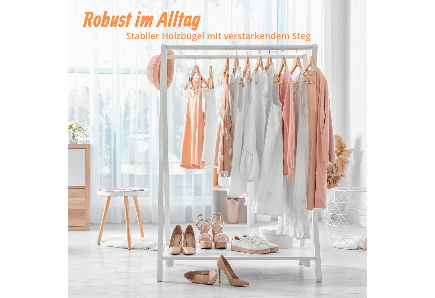 relaxdays Kleiderbügel Set, (48er Set, 48-tlg), 48er Pack – Bild 3 von 5