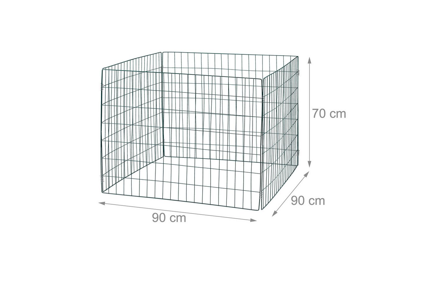 relaxdays Komposter Metall 3er Set, BxTxH: 90x90x70 cm, 560 l, (3 St) – Bild 4 von 5