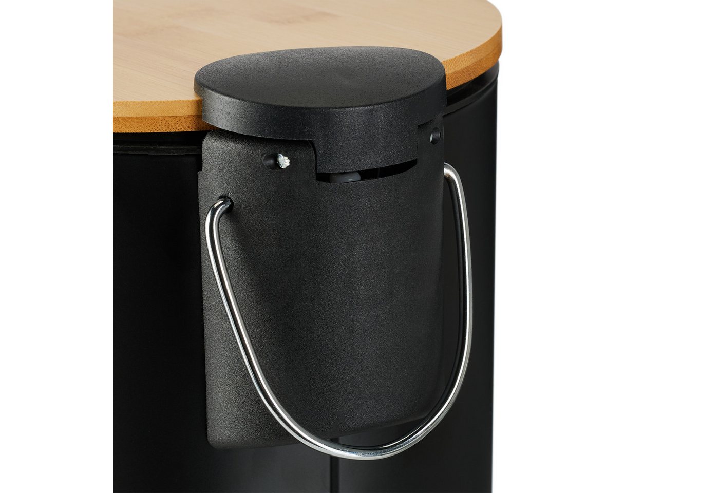 relaxdays Kosmetikeimer 3 Liter, schwarz – Bild 3 von 5