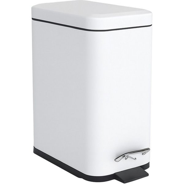 relaxdays Kosmetikeimer Bad Mülleimer 5 l Softclose, weiß