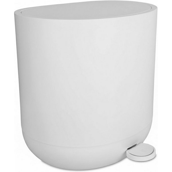 relaxdays Kosmetikeimer Mülleimer mit Softclose 7 l, weiß