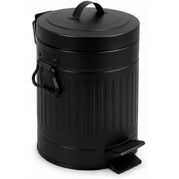 relaxdays Kosmetikeimer Retro Kosmetikeimer 3 Liter, schwarz