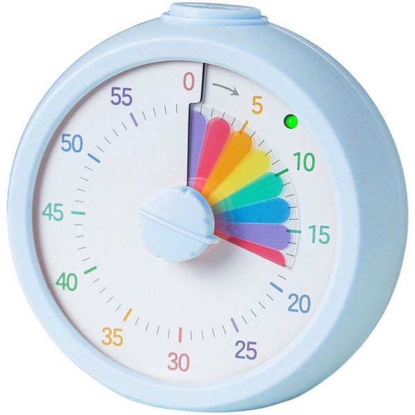 relaxdays Küchentimer Visueller Timer Regenbogen blau