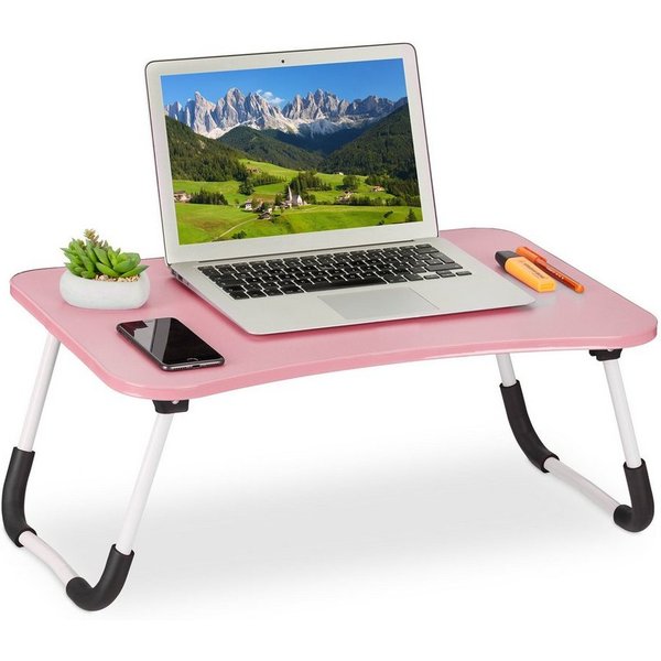 relaxdays Laptoptisch Pinker Laptoptisch (1-St)