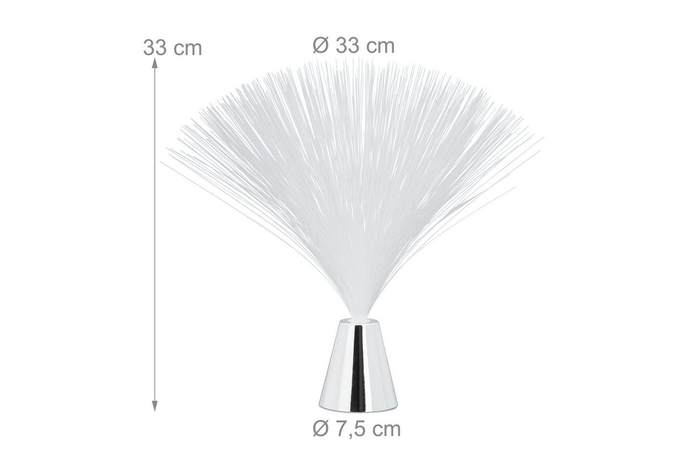 relaxdays LED Dekolicht Glasfaserlampe mit Farbwechsel, Stimmungslicht mit fließendem Farbwechsel, LED, blau, hellblau, lila, rot, hellgrün, grün – Bild 4 von 5