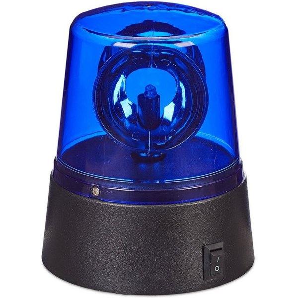 relaxdays LED Dekolicht LED Blaulicht, 360°-drehbarer Reflektor, LED, Blau