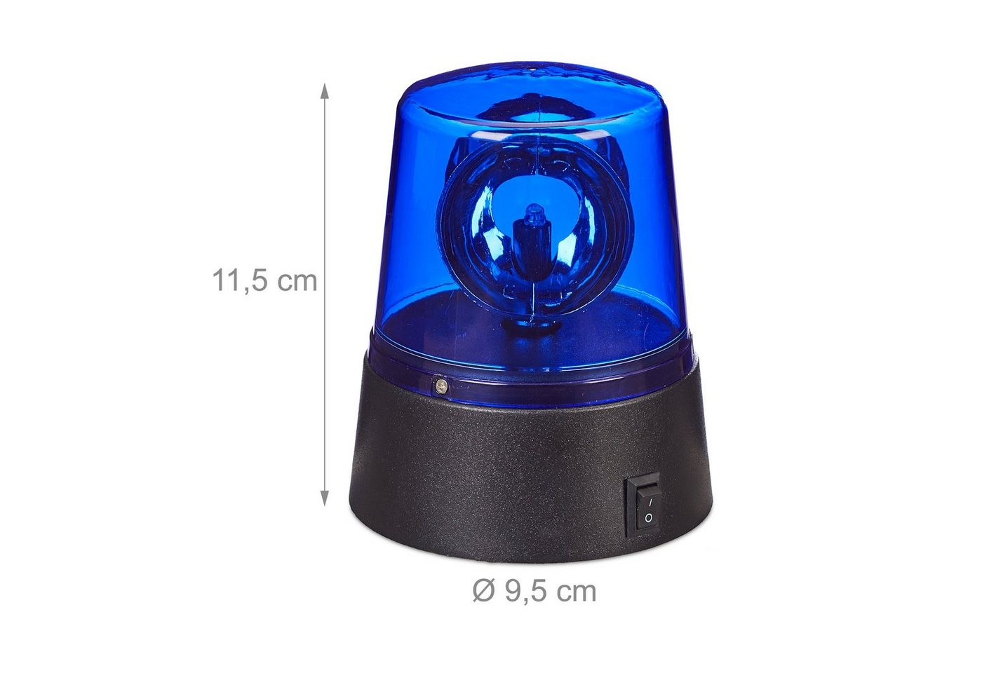 relaxdays LED Dekolicht LED Blaulicht, 360°-drehbarer Reflektor, LED, Blau – Bild 4 von 5