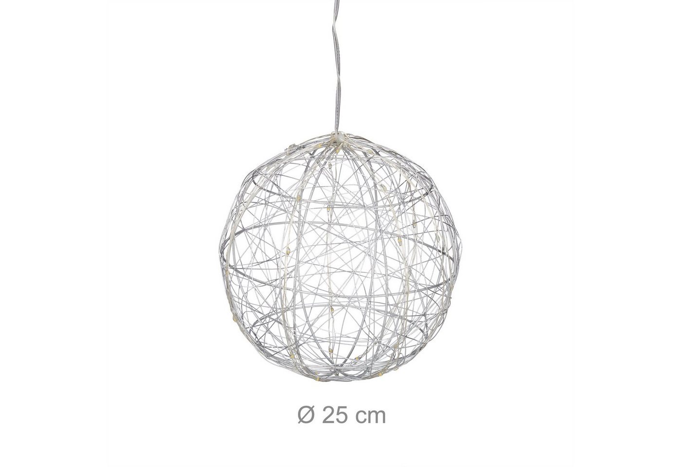 relaxdays LED Dekolicht LED Dekokugel 25 cm – Bild 4 von 5