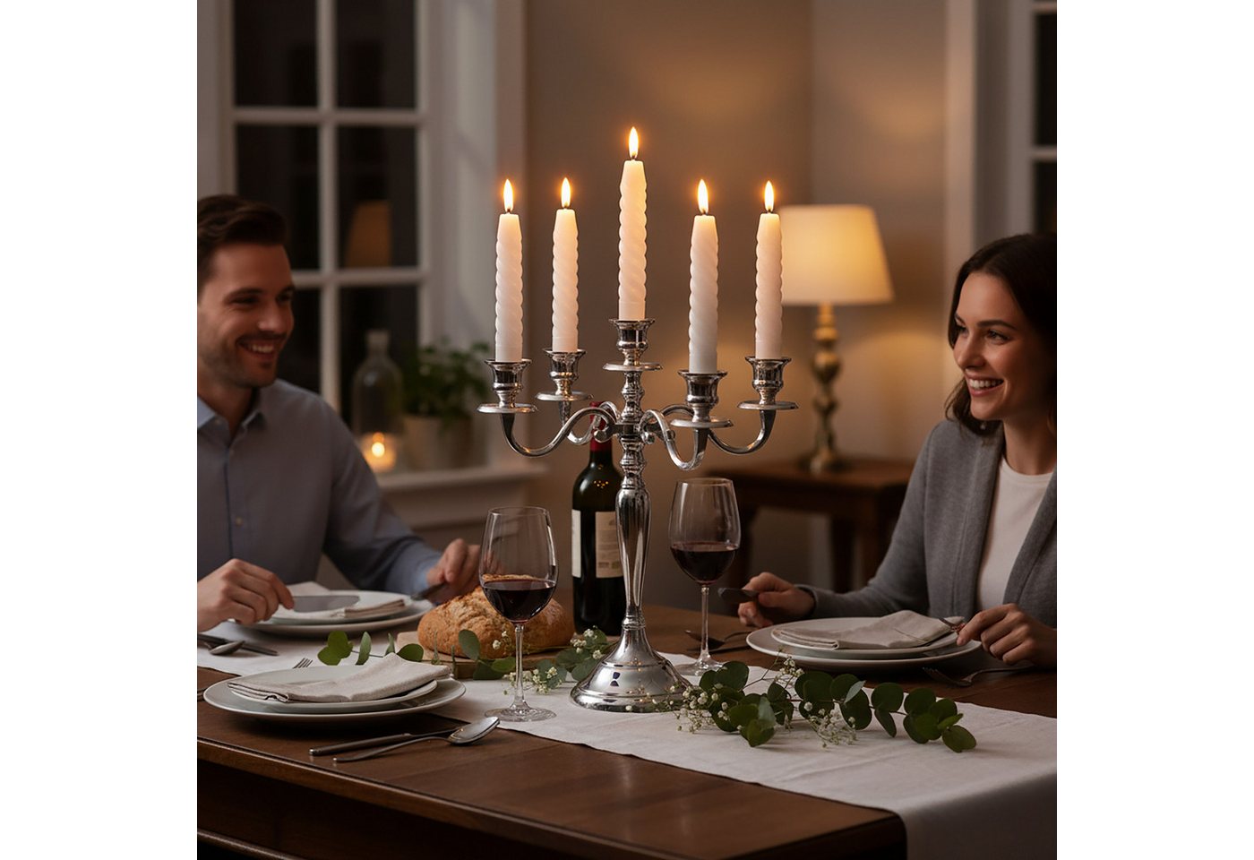 relaxdays LED-Kerze LED Stabkerzen 6er Set, Flackernde LED-Flamme, LED, Warmweiß, weiß – Bild 2 von 5