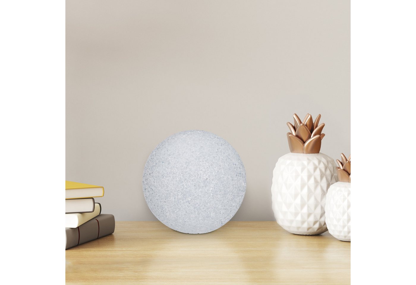 relaxdays LED Kugelleuchte mit Farbwechsel, Stimmungsvoller Farbwechsel und funkelnder Glitzereffekt, LED, Blau, Gelb, Rot, Lila, Grün – Bild 5 von 5