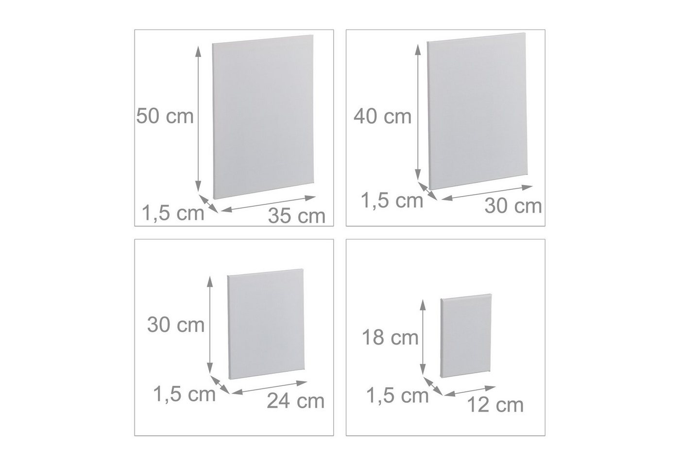 relaxdays Leinwand 12er Set – Bild 5 von 5