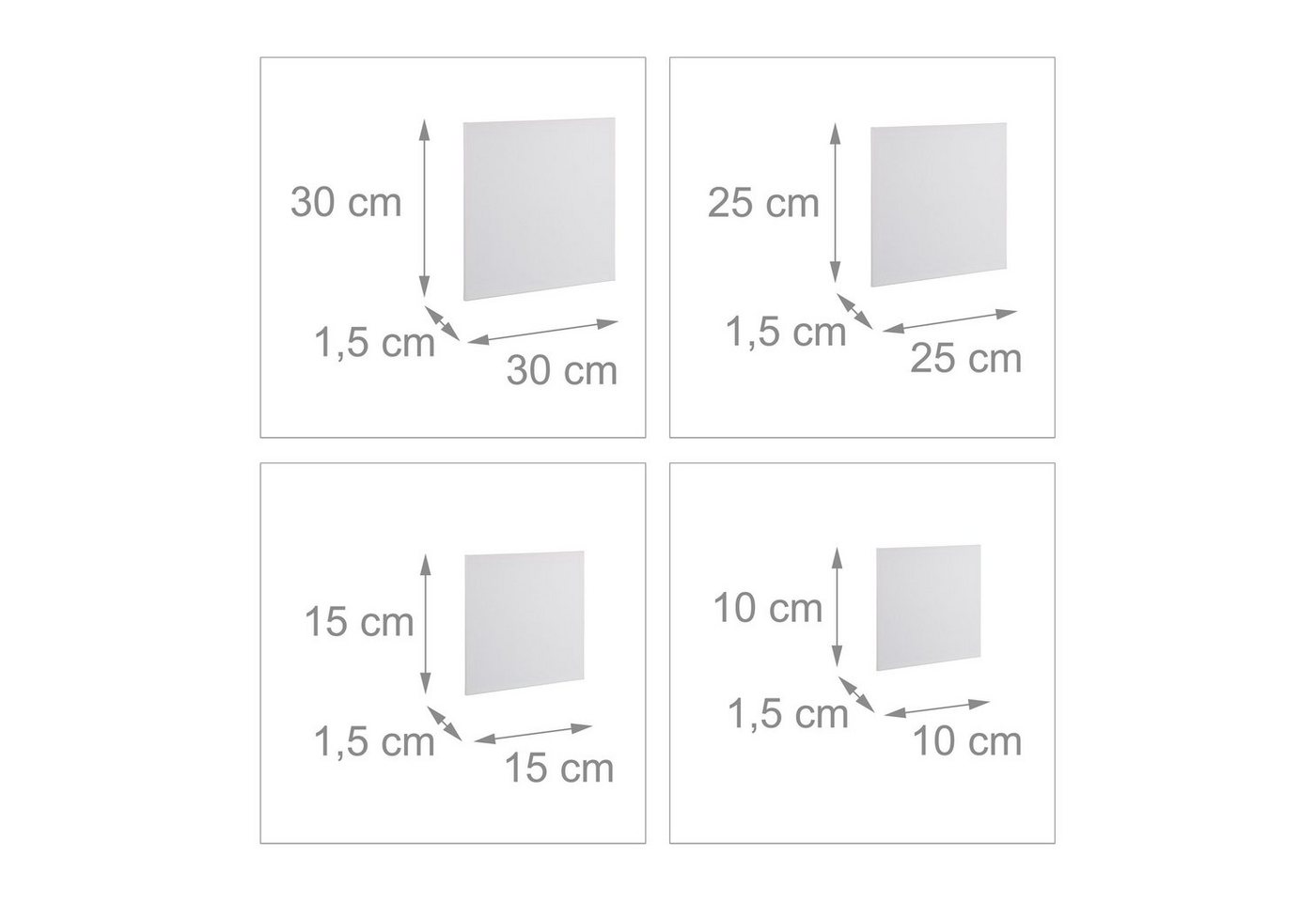 relaxdays Leinwand quadratisch 16er Set – Bild 5 von 5