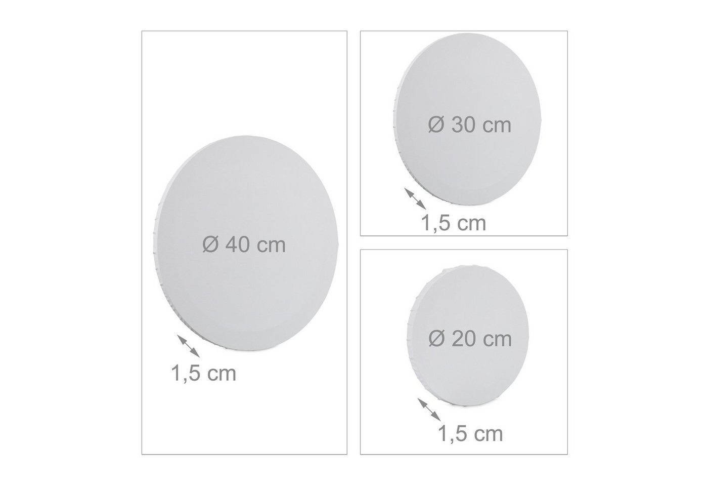 relaxdays Leinwand rund 6er Set – Bild 4 von 5