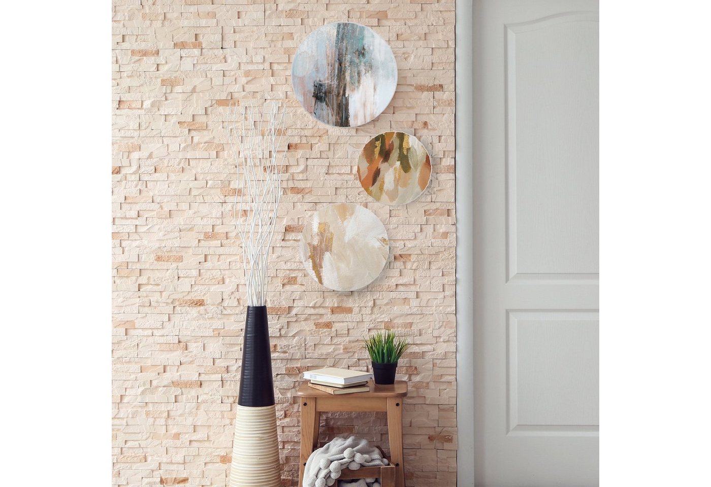 relaxdays Leinwand rund 6er Set – Bild 5 von 5