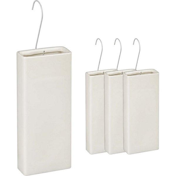 relaxdays Luftbefeuchter Heizung 4er Set, 400 l Wassertank, Creme