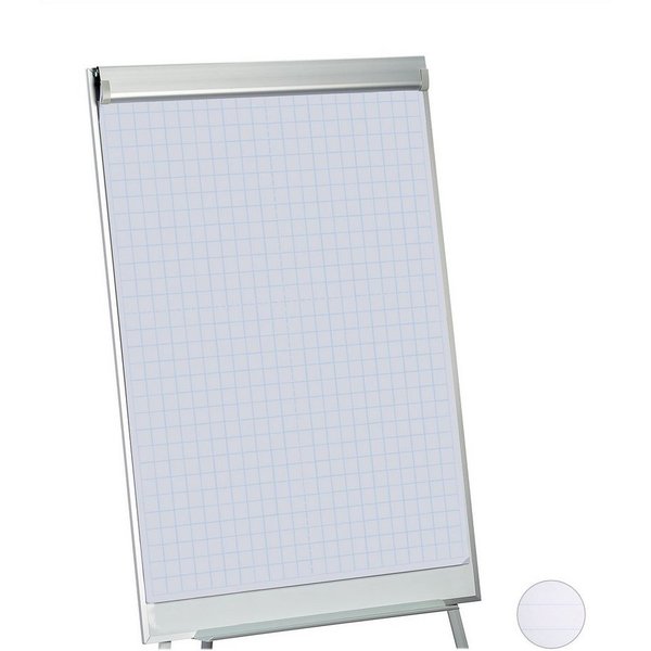 relaxdays Magnettafel Flipchart Papier 50 Blatt, (50-tlg), kariert