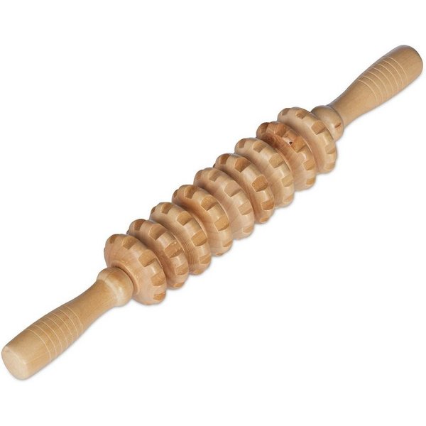 relaxdays Massageroller 2 x Massage Roller aus Holz, 1-tlg.