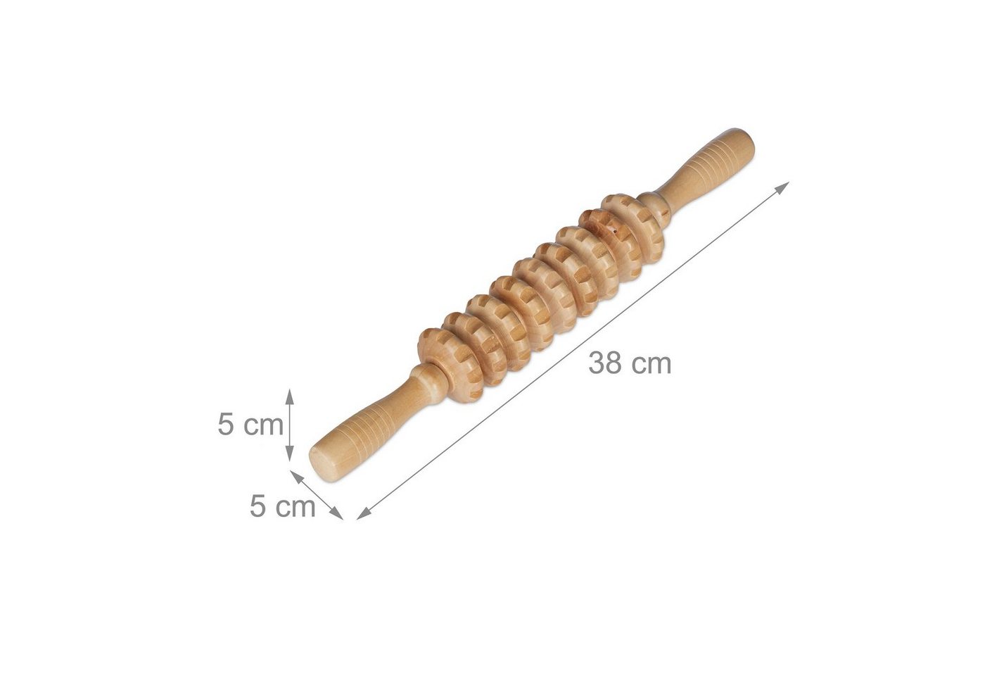 relaxdays Massageroller 2 x Massage Roller aus Holz, 1-tlg. – Bild 4 von 5
